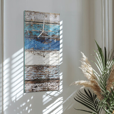 Verticale moderne glazen wandklok Vloer