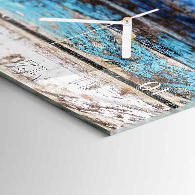 Verticale moderne glazen wandklok Vloer