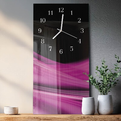 Decoratieve glazen klok verticaal Abstracte lijnen