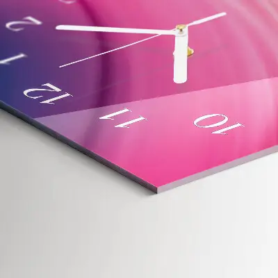 Verticale rechthoekige glazen wandklok Abstracte lijnen