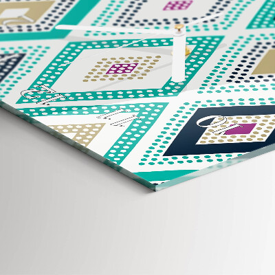 Decoratieve glazen klok verticaal Diamanten