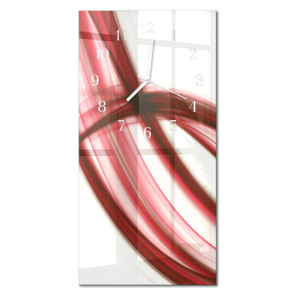 Decoratieve glazen klok verticaal Abstracte lijnen