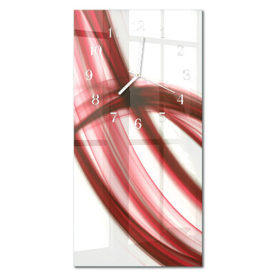 Decoratieve glazen klok verticaal Abstracte lijnen