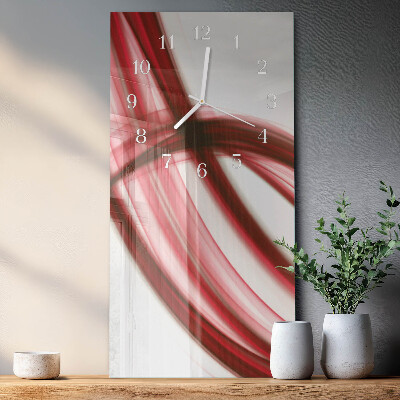 Decoratieve glazen klok verticaal Abstracte lijnen