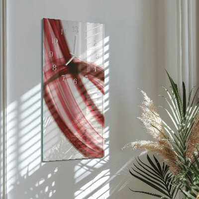 Decoratieve glazen klok verticaal Abstracte lijnen