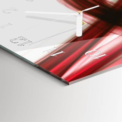 Decoratieve glazen klok verticaal Abstracte lijnen