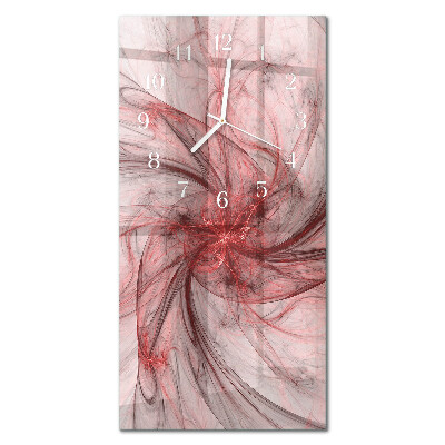 Verticale rechthoekige glazen wandklok Abstractie