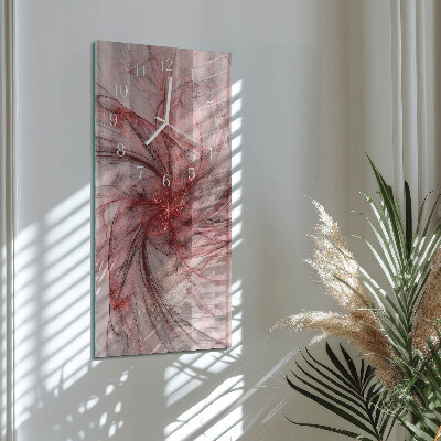 Verticale rechthoekige glazen wandklok Abstractie