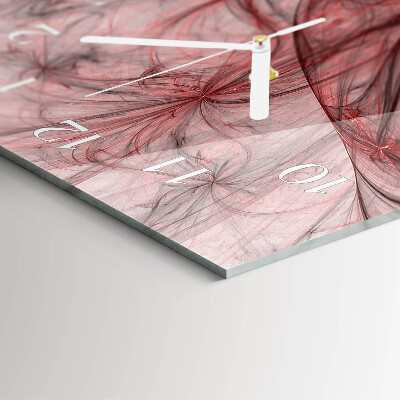 Verticale rechthoekige glazen wandklok Abstractie