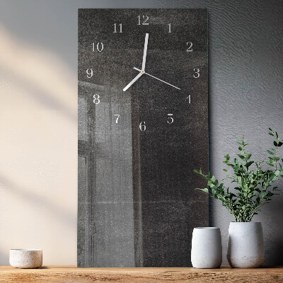 Rechthoekige glas klok verticaal Grafiet