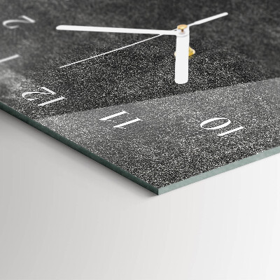 Rechthoekige glas klok verticaal Grafiet