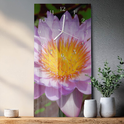 Decoratieve glazen klok verticaal Lelie