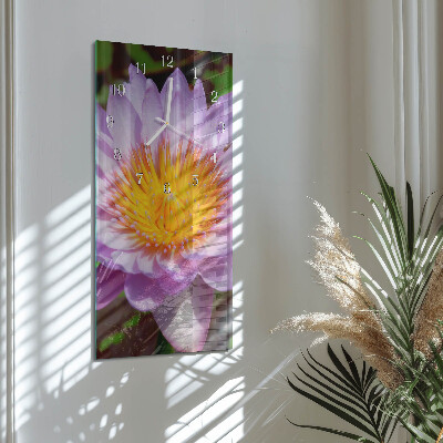 Decoratieve glazen klok verticaal Lelie