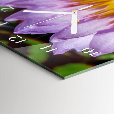 Decoratieve glazen klok verticaal Lelie