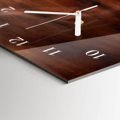 Verticale moderne glazen wandklok Mok