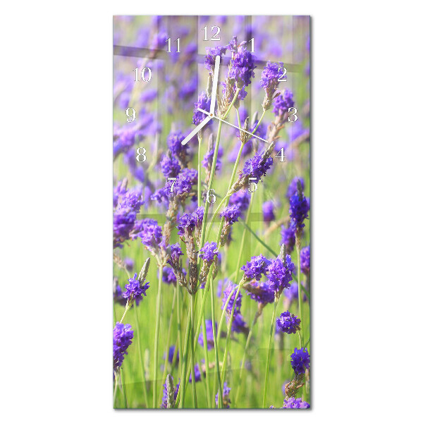 Glazen klok verticaal Lavendel