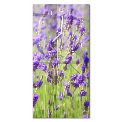 Glazen klok verticaal Lavendel