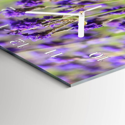 Glazen klok verticaal Lavendel
