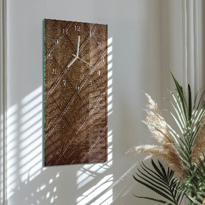 Verticale moderne glazen wandklok Diamanten