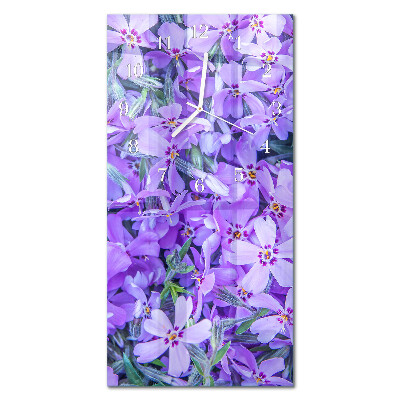 Decoratieve glazen klok verticaal Bloemen