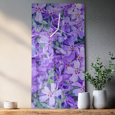 Decoratieve glazen klok verticaal Bloemen