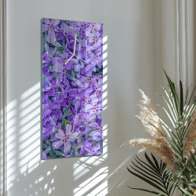 Decoratieve glazen klok verticaal Bloemen