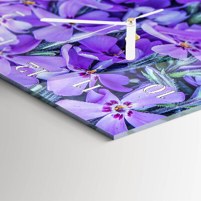 Decoratieve glazen klok verticaal Bloemen