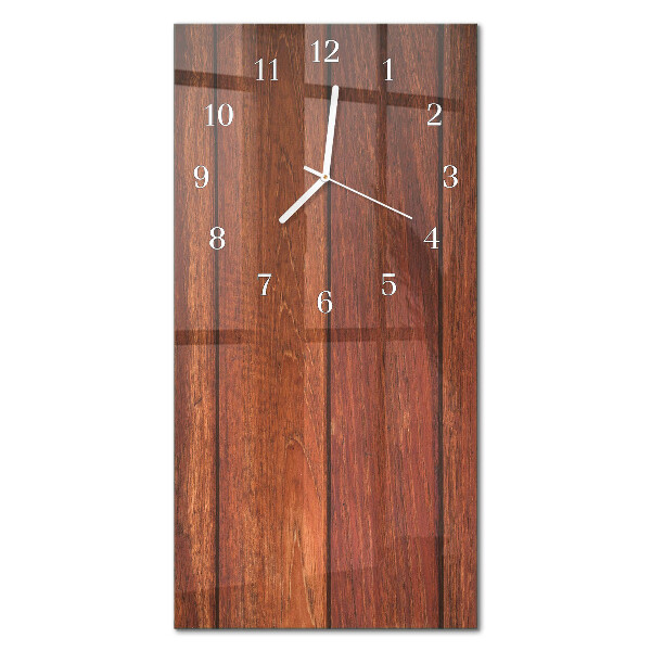 Rechthoekige glas klok verticaal Hout