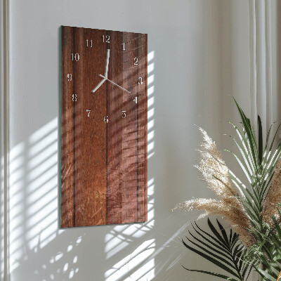 Rechthoekige glas klok verticaal Hout