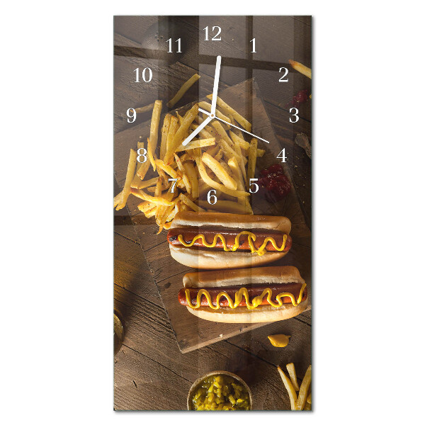 Rechthoekige glas klok verticaal Fastfood