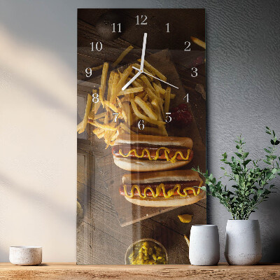 Rechthoekige glas klok verticaal Fastfood
