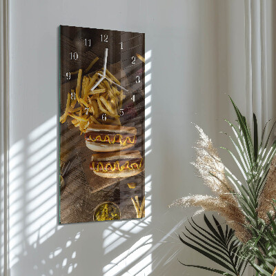 Rechthoekige glas klok verticaal Fastfood