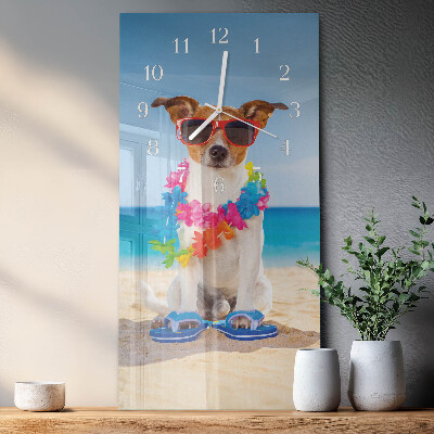 Glazen klok verticaal Hond