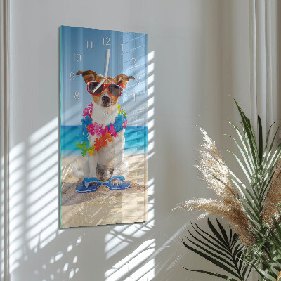 Glazen klok verticaal Hond