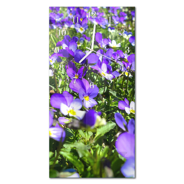Decoratieve glazen klok verticaal Sleutelbloemen