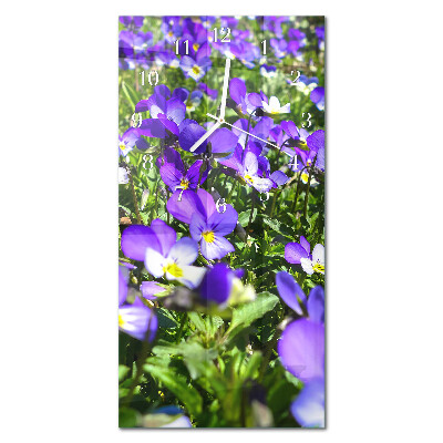 Decoratieve glazen klok verticaal Sleutelbloemen