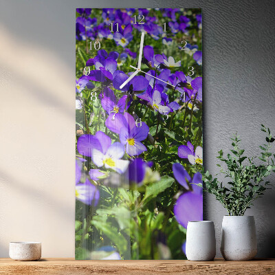 Decoratieve glazen klok verticaal Sleutelbloemen