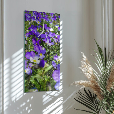 Decoratieve glazen klok verticaal Sleutelbloemen