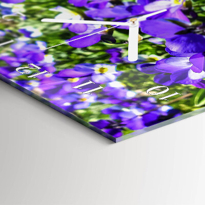 Decoratieve glazen klok verticaal Sleutelbloemen