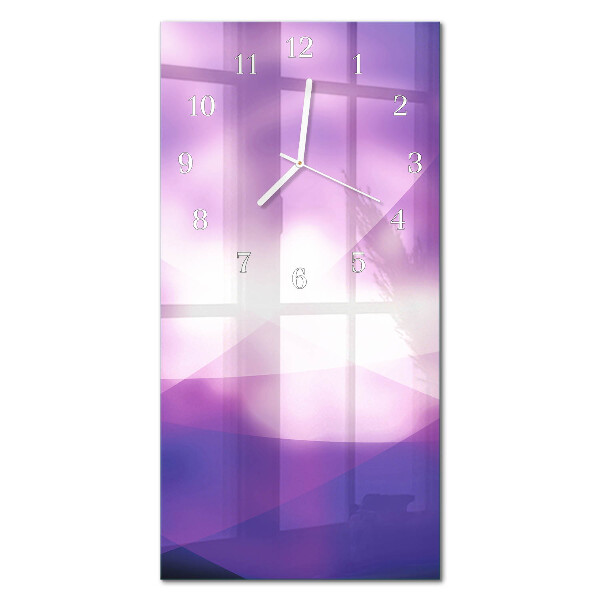 Verticale rechthoekige glazen wandklok Patroon