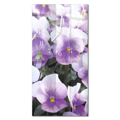 Decoratieve glazen klok verticaal Bloemen