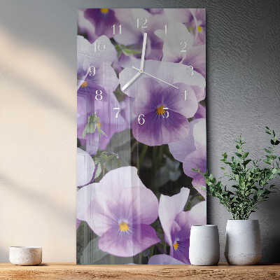 Decoratieve glazen klok verticaal Bloemen