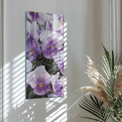 Decoratieve glazen klok verticaal Bloemen