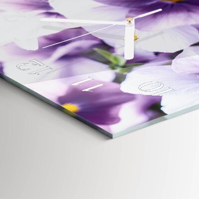 Decoratieve glazen klok verticaal Bloemen