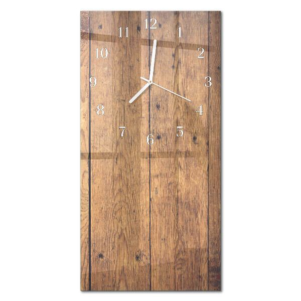 Rechthoekige glas klok verticaal Hout