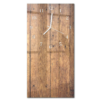 Rechthoekige glas klok verticaal Hout