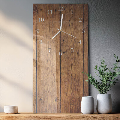 Rechthoekige glas klok verticaal Hout