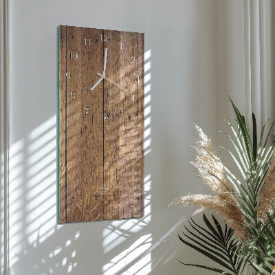 Rechthoekige glas klok verticaal Hout