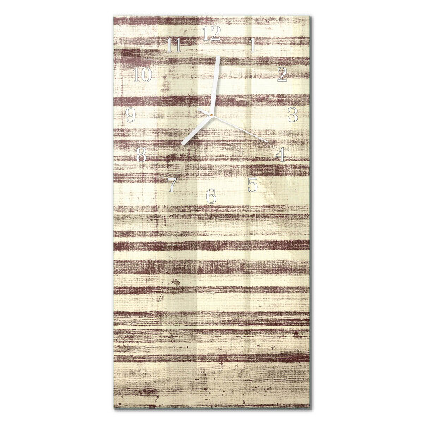 Verticale moderne glazen wandklok Tafelzeil
