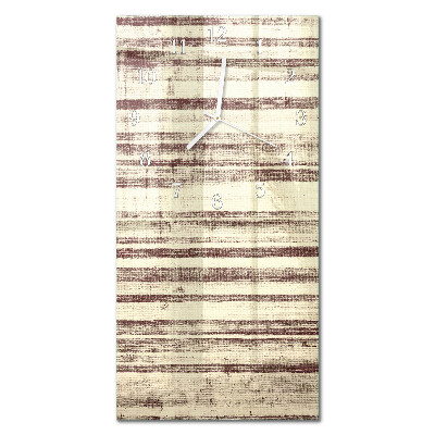 Verticale moderne glazen wandklok Tafelzeil